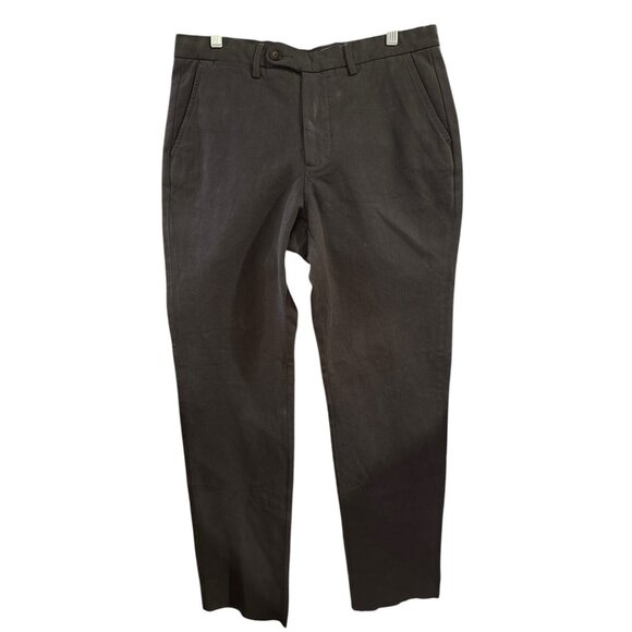 Spier and Mackay Mens 32 Smoke Gray Cotton Trousers Tab Waist Dress NWT READ